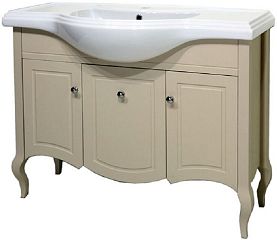 Тумба ВЕРОНА-Н 105 [106*48] три двери 33520-TP813 беж., с раковиной Классик 1050*