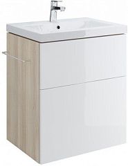 Тумба SMART 60см, белый, с умывальником Nature 60 (B-SU-SMA-CO60/Wh, S-UM-NTR60/1-w)