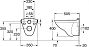 Унитаз LOGIC 5693 подвесной (56 939901) крышка сиденье крепл. нерж сталь
