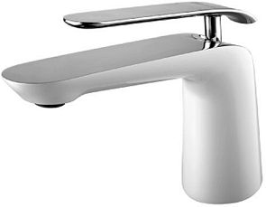 Смеситель MELANGE для умывальника, хром/белый (LM4906CW)