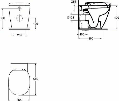 Чаша CONNECT -соло(E803401) напольный пристенный