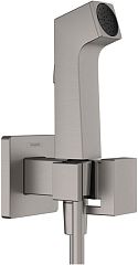 Гигиен. набор EcoSmart E 1JET 29233340(смеситель внеш. часть, лейка держ-ль, шланг1,25м) чёрный хром