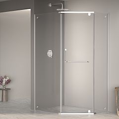 Душевое ограждение PA-091 [80*120/195] трапеция, профиль хром, стекло прозрачное 35089182-11
