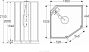 Душевая кабина IDO SHOWERAMA 10-5 COMFORT [100*100] пятиугольная, профиль белый, стекло прозрачное