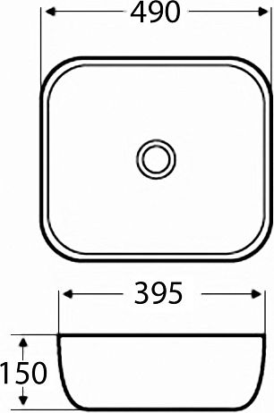 Умывальник BB2143 [39,5*49] накладной**