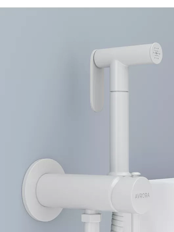 Смеситель гигиенический SOFT AV8001W белый, AVRORA