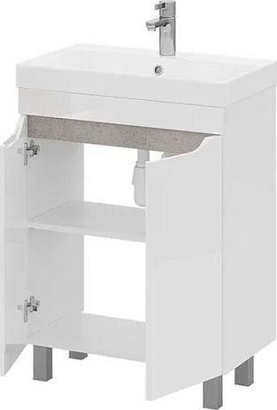 Тумба LIBRA FLOOR 80 [790х450х840] напольная (LB80FW) 2 ящика, БЕЗ умывальника, белый глянец