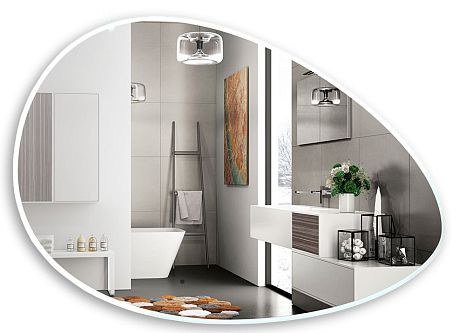 Зеркало OMEGA (920*600) LED c подсветкой и диммером, бесконтактный сенсор AZARIO