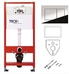 Система инсталляции TECE 4в1 9400412 для унитаза h=112(рама+бачок,крепл,звукоиз,кн.NOW)хром
