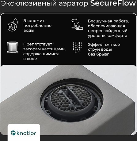 Душевая система STABLE KN-23/GM с верхним душем, воронёная сталь, KNOTLOR