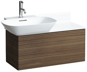 Тумба INO [78*35] тёмный орех, с умывальником Ino 90*45 прав. (4.2540.1.030.171.1, 81330.2.000.104.