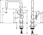 Смеситель TALIS для кухни M54 U 220 1 jet хром 72806000