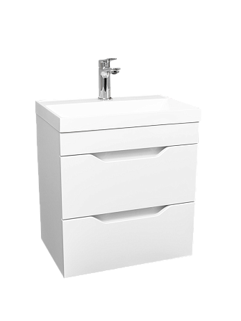 Тумба ARONA 50 подвесная AR-T50-Wdr, белая с умывальником