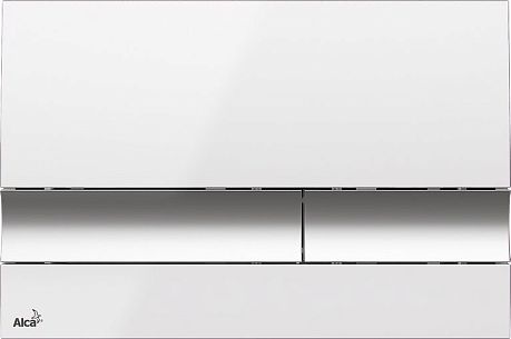 Накладная панель ALCAPLAST M1720-1 для унитаза, белая/хром глянцевый*