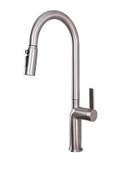 Смеситель KITCHEN для кухни AV9015BN с высоким поворотным изливом, цвет брашированный никель