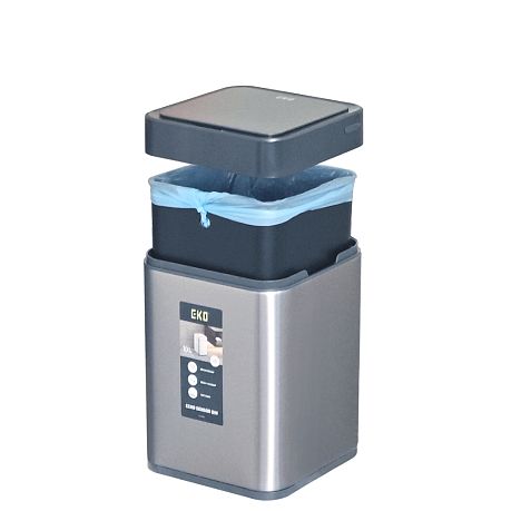Ведро EKO EK9208 RGMT-10L сенсорное 10 литров, перезаряжаемое, благородная сталь