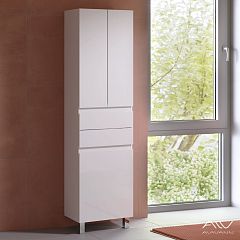 Пенал UNIVERS 50 ALV0225001 [50х31.6х185] белый c бельевой корзиной*