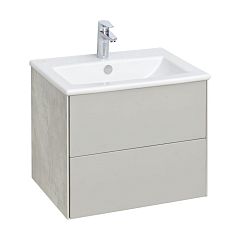 Тумба СОХО 60 слэйт/галька серая 1A258001AJ9A0, умывальник Элина 60 1WH501606*