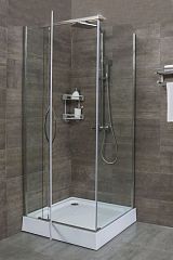 Душевое ограждение ALEX BAITLER AB214-90 [90*90*200] квадрат профиль хром, стекло прозрачное