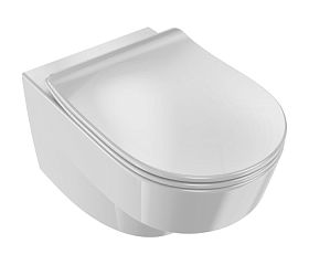 Унитаз ODEON RIVE GAUCHE безободковый EDR102-00, крышка/сиденье быстросмьемная E24889-00 плавное зак