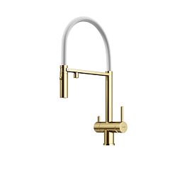 Смеситель IMOLA для кухни с подключением к фильтру SC4010BG, брашированное золото