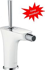 Смеситель PURA VIDA для биде 15270400 (гибкая подводка, накидная гайка 3/8) хром/белый