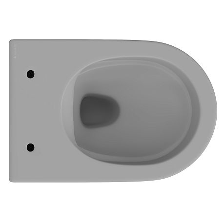 Унитаз CONE  подвесной безободковый CON0130 [525*360*320] , крышка/сиденье микролифт, серый матовый