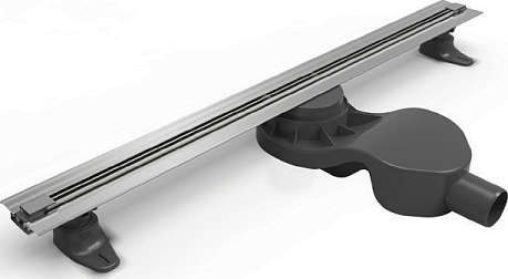 Трап SUPER SLIM 600 мм, с дизайн решеткой, нержавеющая сталь (090152)