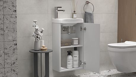 Тумба BIO 40 Maxi [39.2*65*21.7] белый, с умывальником Bio 40