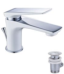 Смеситель ALLEGRO для умывальника, хром/белый (LM5906CW)