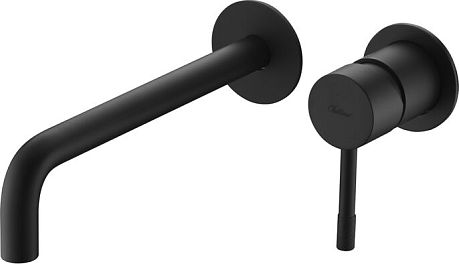 Смеситель UNO для умывальника встраиваемый 465-B черный (с внутренней частью)*