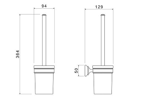 Ершик AQUATEK Классик полир. золото AQ4510PG*