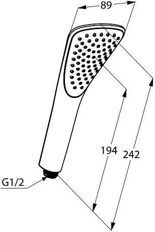 Душевая лейка KLUDI FIZZ 6760043-00 белая