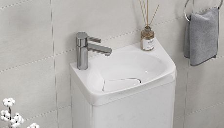Тумба BIO 40 Maxi [39.2*65*21.7] белый, с умывальником Bio 40