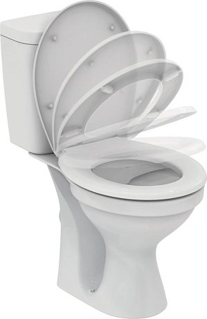 Унитаз СЕВА ФРЕШ E408861 крышка/сиденье дюропласт,  плавное закрытие