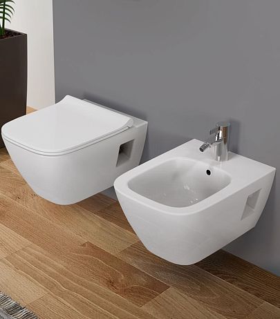 Унитаз SMYLE [35*54] Rimfree, БЕЗ крышки (F205570)*