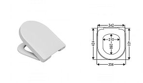 Крышка/сиденье МАНТА дюропласт, плавное закрытие, быстросъемное