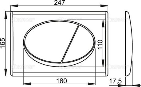 Накладная панель ALCAPLAST M70 для унитаза, белая*