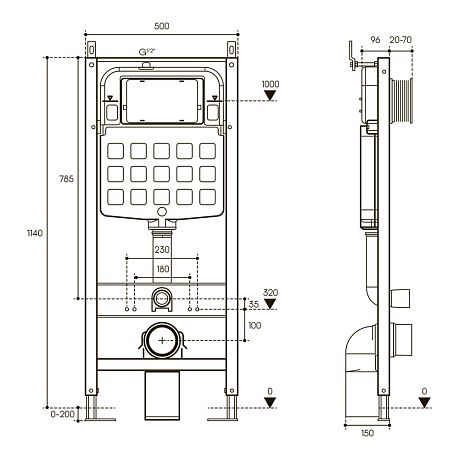 Комплект TECNICA инсталляция,CIRCULO панель см., белый, OVO Plus унитаз подвесной 525*365 AQDS122T 