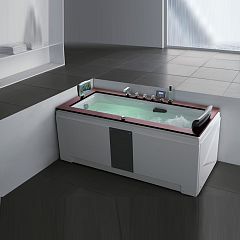 Ванна GEMY G9057-II K [186.5*91.5] левая, Г/М, аэромассаж, хромотерапия