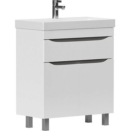 Тумба LAKE 70 напольная (tnLAKE70.2D.1Y-01) 2 двери, 1 ящик с раковиной Lake (Nice) 70*