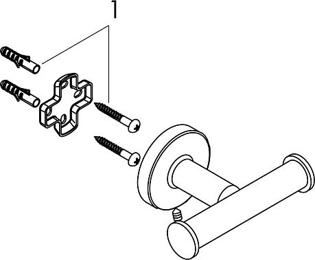Крючок двойной LOGIS UNIVERSAL 41725000 хром