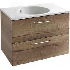 Тумба ODEON RIVE GAUCHE 80 дуб табак,2ящ,ручки хром (EB2522-R5-E52, умывал.EXAW112-Z-00)