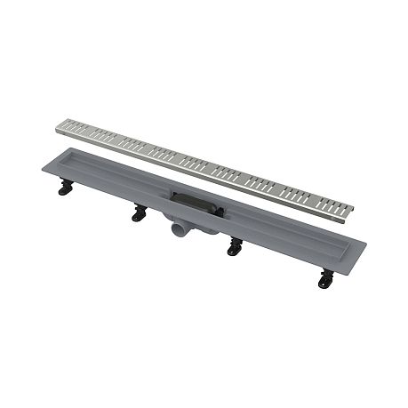 Трап Simple 750 мм с порогами, для перфорированной решётки, водоотводящий (APZ10-750M)*d40