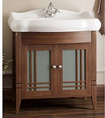 Мебель САКУРА 80 [80*90*53,5] светлый орех (тумба орех, умыв Ретро 80, зеркало, свет. Рустика хром)*