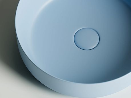 Умывальник ELEMENT CN6022ML накладной круглый голубой матовый [d-39*12]*