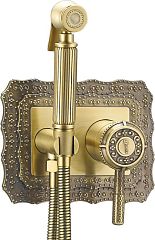 Смеситель JASMINE встраиваемый, с гигиеническим душем, бронза LM6619B