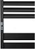 Полотенцесушитель АТЛАНТ ПРЕМИУМ ЧКЧ П10 [500*900] электрический, левый, черный матовый, ЛАРИС