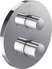 Смеситель ROUND термостат., с запорн.крапаном, на 1 вых., лиц.панель TOOBI E98727-CP, хром