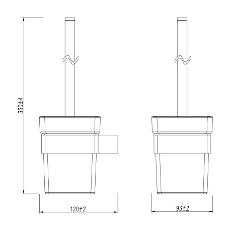 Ёршик Lemark SMOOTH LINE настенный графит керамика 9766021 
